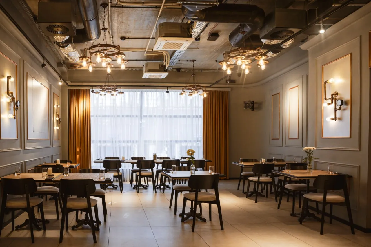 The restaurant at M23 Hotel in Katowice